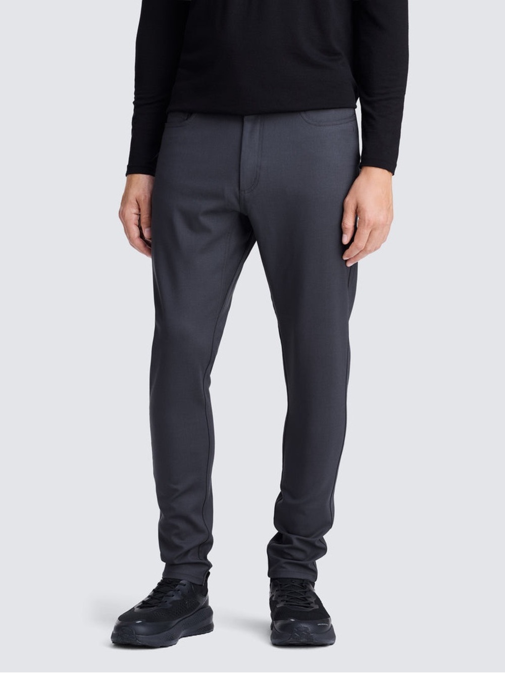 Unbound Merino Men's Slim Merino Travel Pants Dark Gray Charcoal Size 28x30